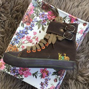 Kenzo brown side-zip high tops - size 29